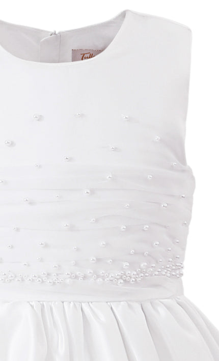 tulleen White Sylvarra Sleeveless Formal Dress with Headband