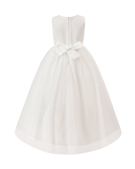 tulleen White Lysandra Sleeveless Formal Dress