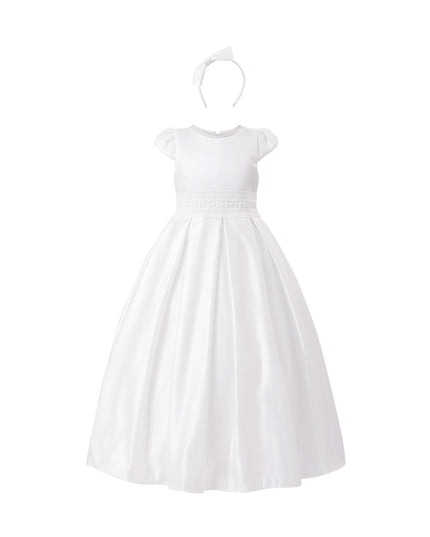 kids atelier tulleen White Dalmira Puff Sleeve Formal Dress