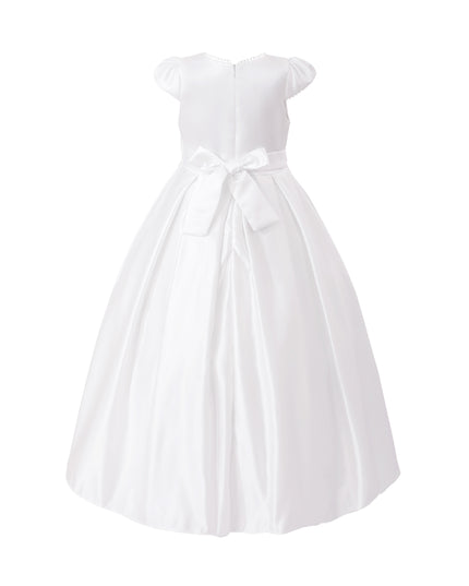 kids atelier tulleen White Dalmira Puff Sleeve Formal Dress