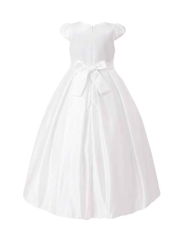 kids atelier tulleen White Dalmira Puff Sleeve Formal Dress