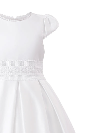 kids atelier tulleen White Dalmira Puff Sleeve Formal Dress