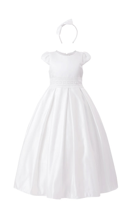 kids atelier tulleen White Dalmira Puff Sleeve Formal Dress