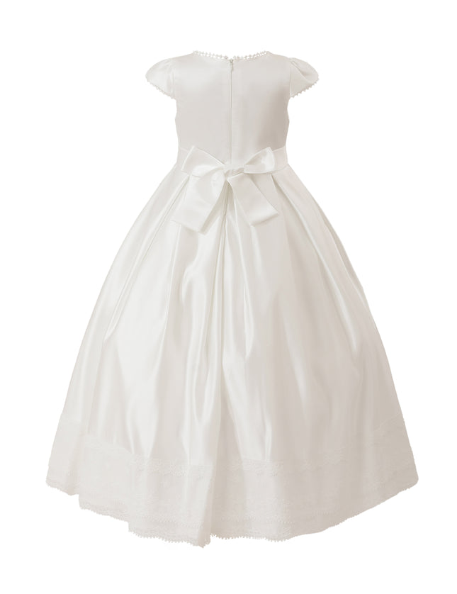 kids atelier tulleen White Pearl-Trim Havenelle Dress