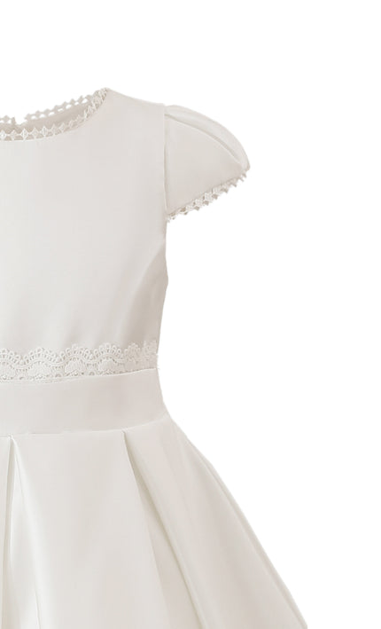 kids atelier tulleen White Pearl-Trim Havenelle Dress
