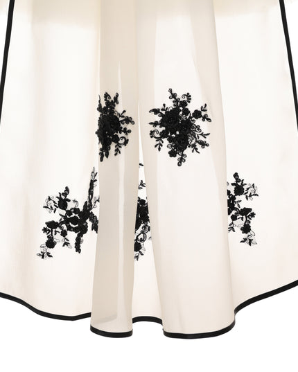 kids atelier tulleen Ivory Rosienne Tulle Overlay Floral Appliqué Dress