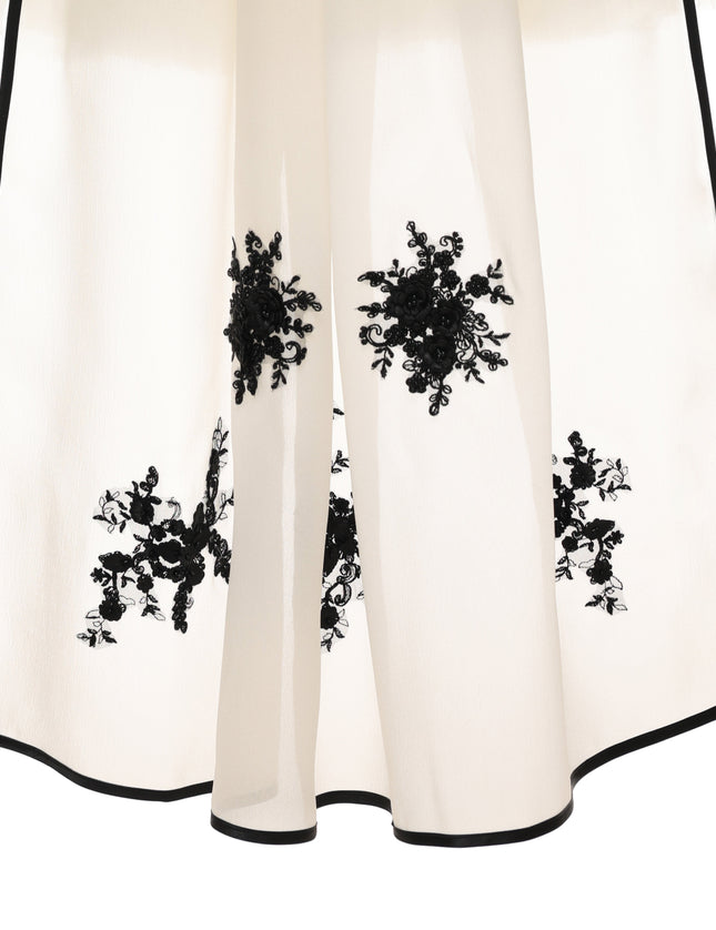 kids atelier tulleen Ivory Rosienne Tulle Overlay Floral Appliqué Dress