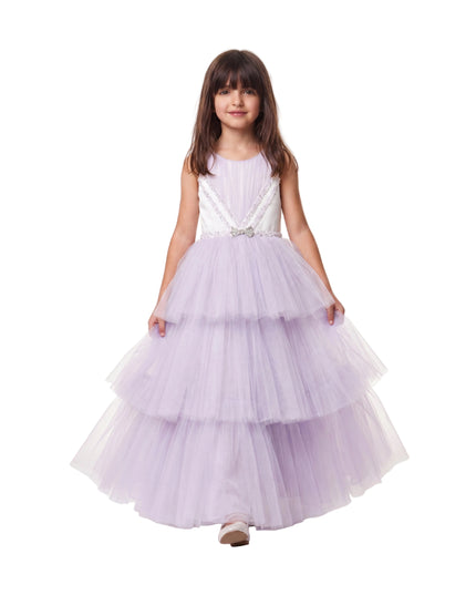 kids atelier tulleen Lavender Matilda Embellished Tulle Occasion Gown