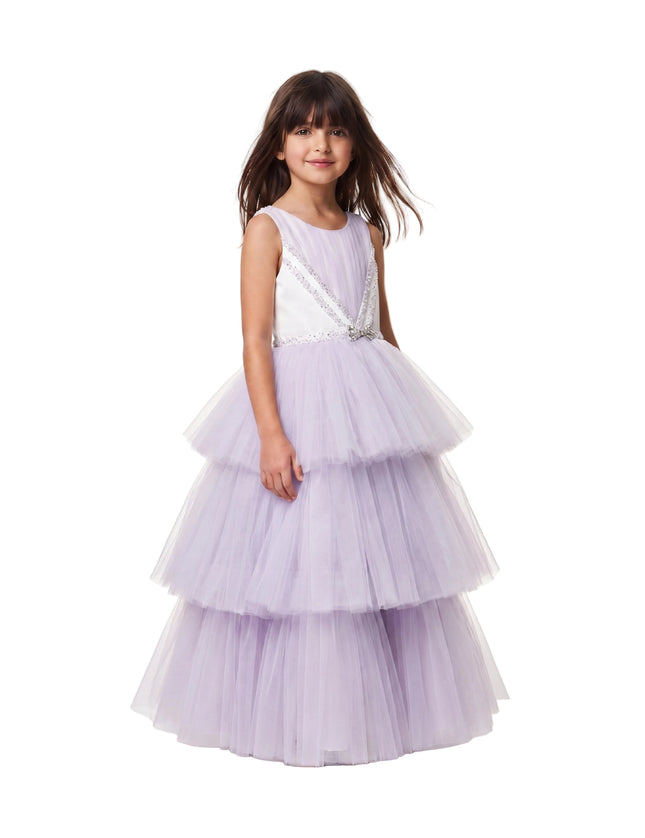 kids atelier tulleen Lavender Matilda Embellished Tulle Occasion Gown