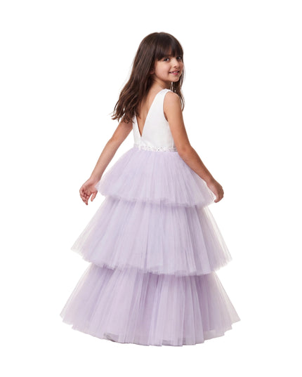 kids atelier tulleen Lavender Matilda Embellished Tulle Occasion Gown