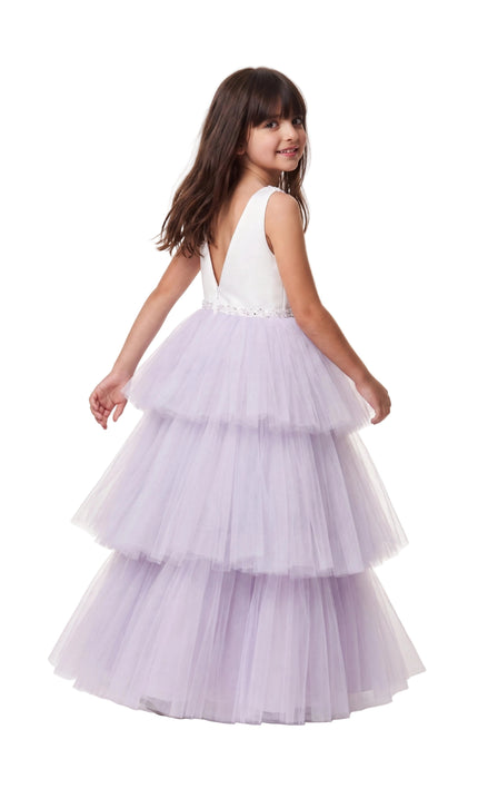 kids atelier tulleen Lavender Matilda Embellished Tulle Occasion Gown
