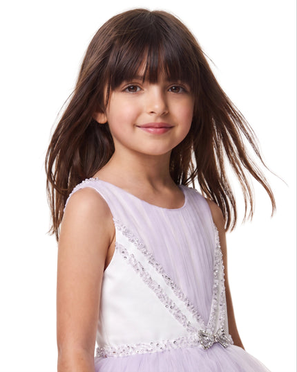 kids atelier tulleen Lavender Matilda Embellished Tulle Occasion Gown