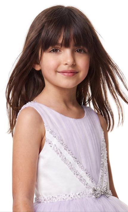 kids atelier tulleen Lavender Matilda Embellished Tulle Occasion Gown