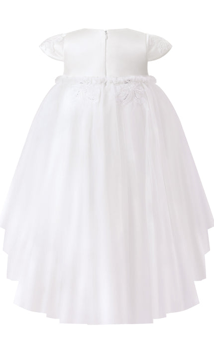 kids atelier tulleen White Embroidered Briavelle Dress