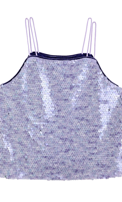 kids atelier tulleen Lavender Anthea Sequin Ruffle Set