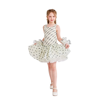 kids atelier tulleen White Calivra Polka Dot Dress