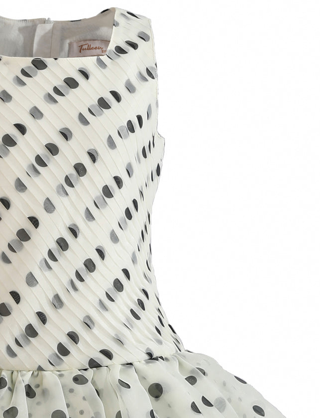 kids atelier tulleen White Calivra Polka Dot Dress