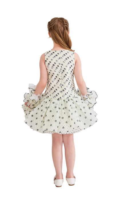 kids atelier tulleen White Calivra Polka Dot Dress