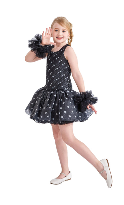 kids atelier tulleen Black Calivra Polka Dot Dress