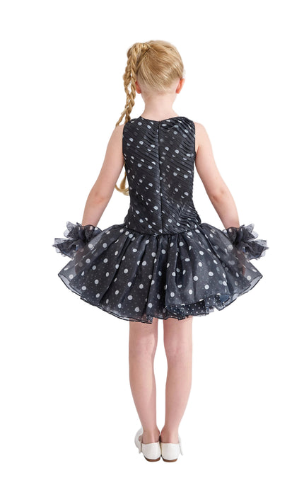 kids atelier tulleen Black Calivra Polka Dot Dress
