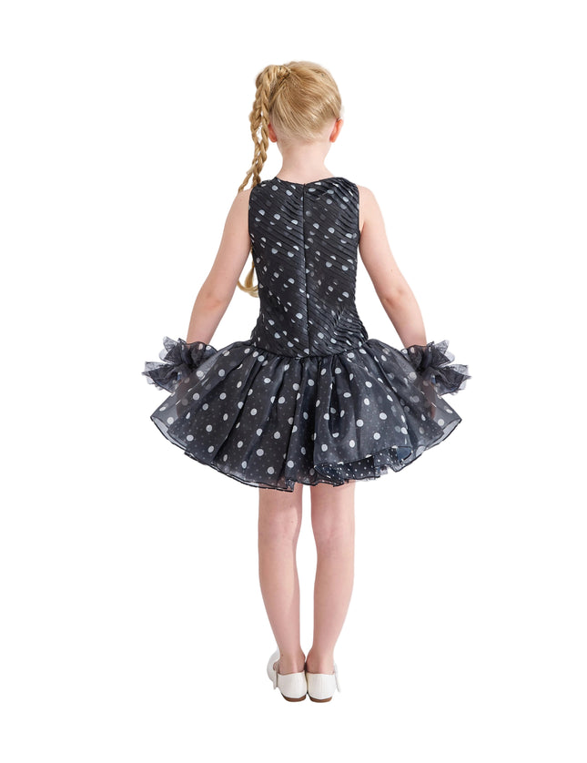 kids atelier tulleen Black Calivra Polka Dot Dress