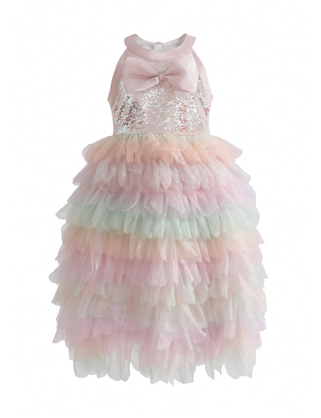 kids atelier tulleen Light Pink Sylvette Sequin Tulle Dress