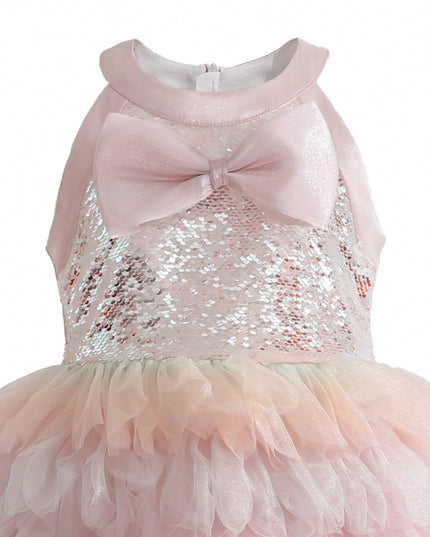 kids atelier tulleen Light Pink Sylvette Sequin Tulle Dress