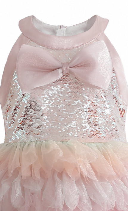kids atelier tulleen Light Pink Sylvette Sequin Tulle Dress