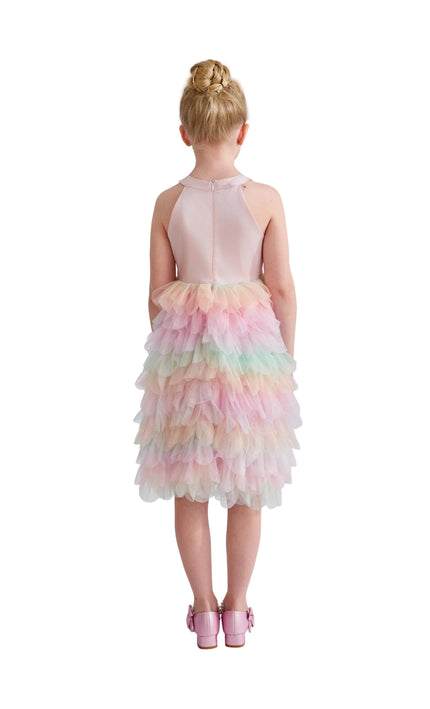 kids atelier tulleen Light Pink Sylvette Sequin Tulle Dress