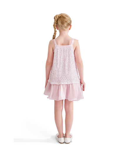 Light Pink Aurielle Beaded Bow Dress