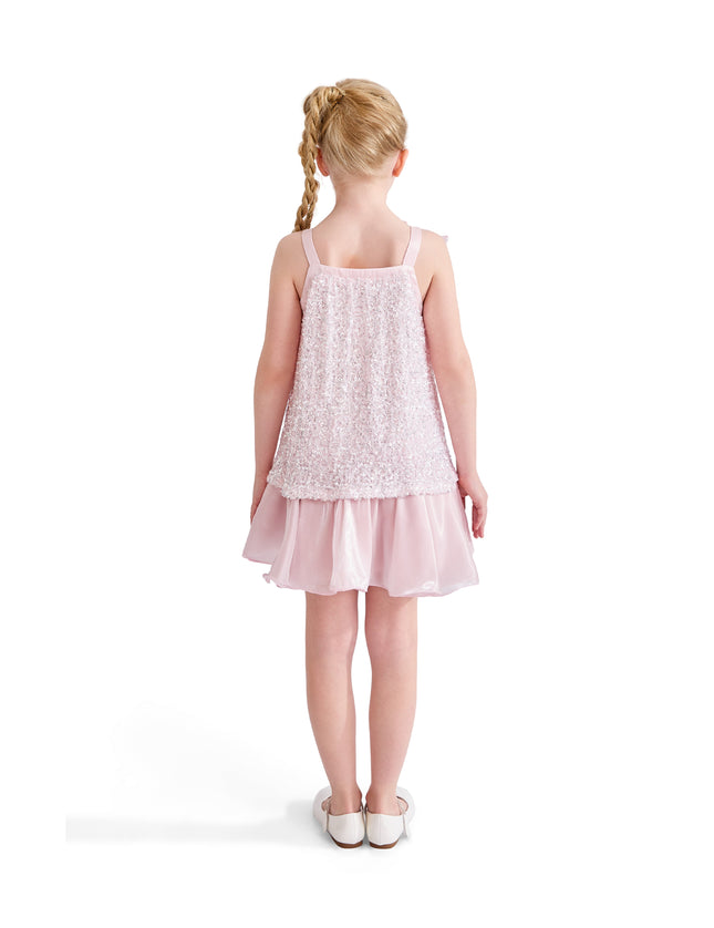 Light Pink Aurielle Beaded Bow Dress