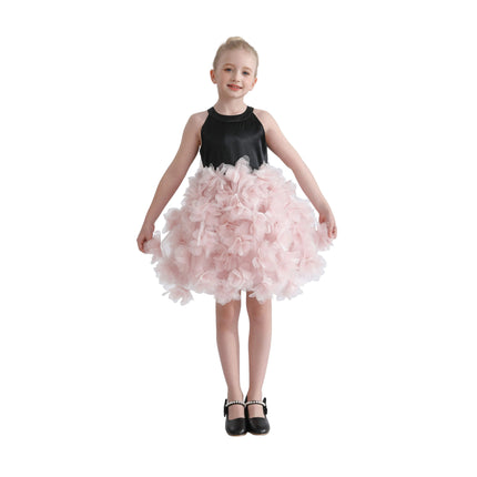 kids atelier tulleen Pink Valentina Tulle Bow Gown