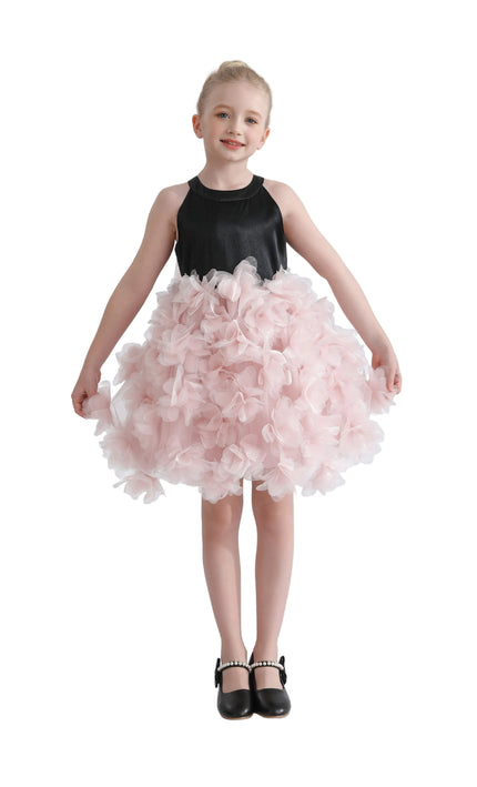 kids atelier tulleen Pink Valentina Tulle Bow Gown