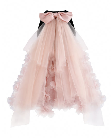 kids atelier tulleen Pink Valentina Tulle Bow Gown