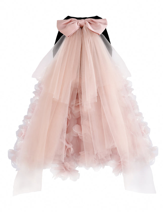 kids atelier tulleen Pink Valentina Tulle Bow Gown