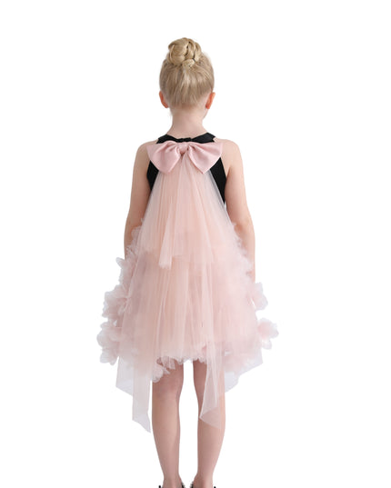 kids atelier tulleen Pink Valentina Tulle Bow Gown