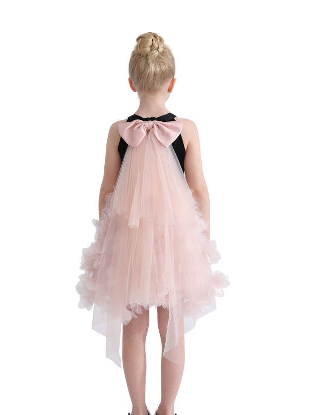 kids atelier tulleen Pink Valentina Tulle Bow Gown