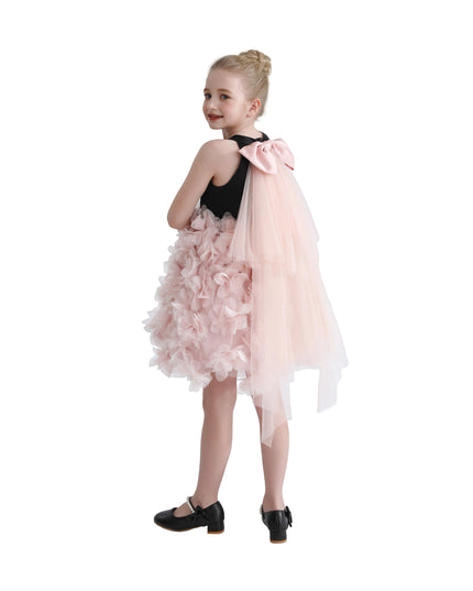 kids atelier tulleen Pink Valentina Tulle Bow Gown