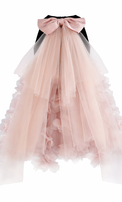 kids atelier tulleen Pink Valentina Tulle Bow Gown
