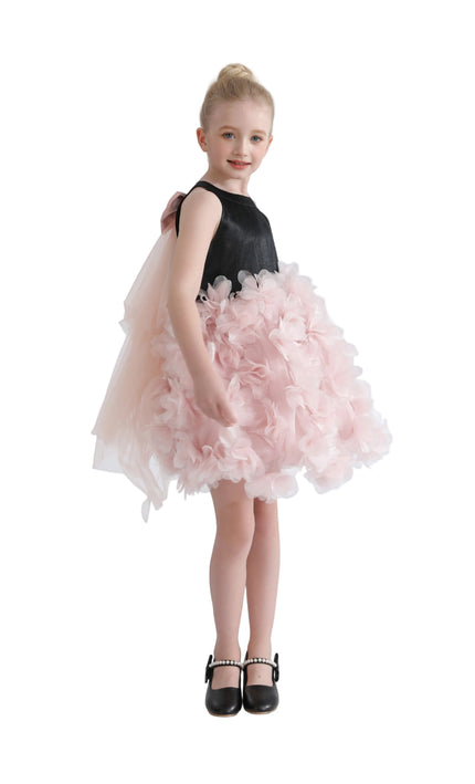 kids atelier tulleen Pink Valentina Tulle Bow Gown