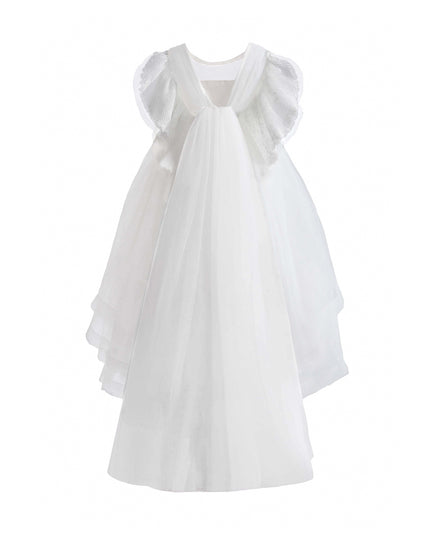 kids atelier tulleen White Novalie Layered Tulle Dress