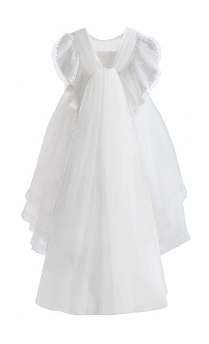 kids atelier tulleen White Novalie Layered Tulle Dress