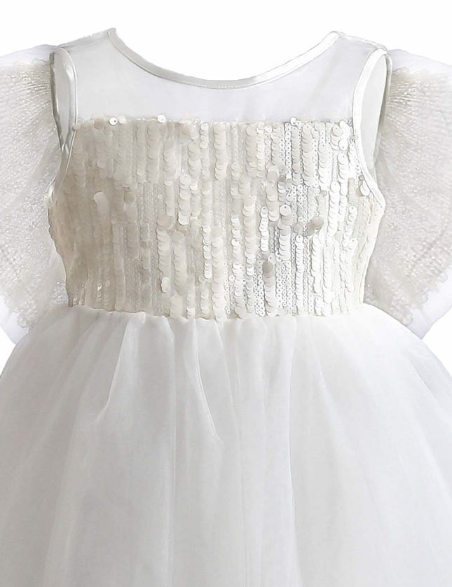 kids atelier tulleen White Novalie Layered Tulle Dress