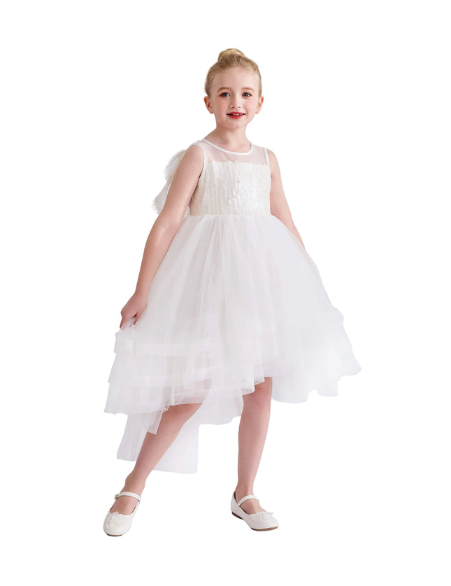 kids atelier tulleen White Novalie Layered Tulle Dress