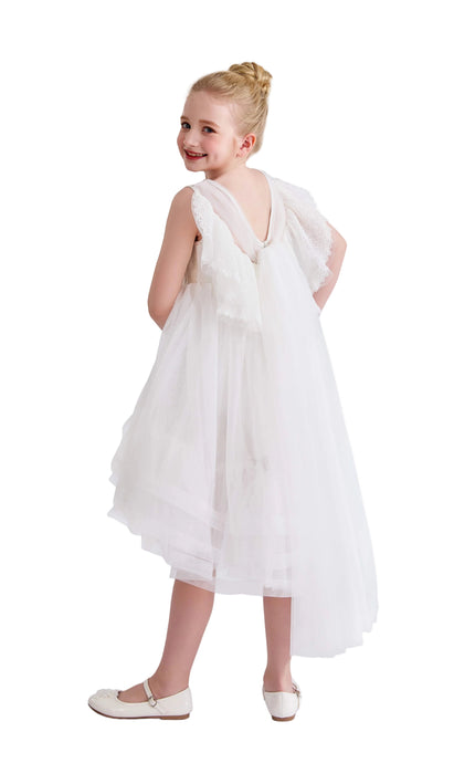 kids atelier tulleen White Novalie Layered Tulle Dress