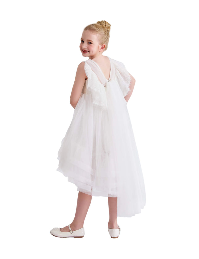 kids atelier tulleen White Novalie Layered Tulle Dress