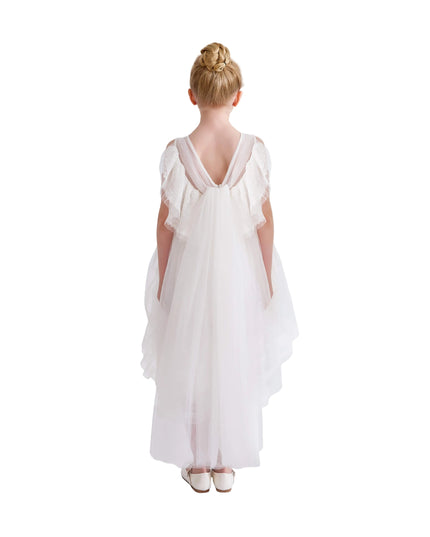 kids atelier tulleen White Novalie Layered Tulle Dress