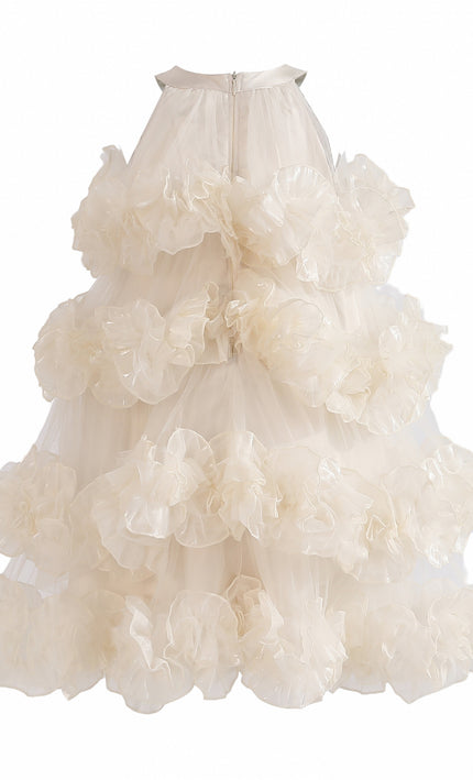 kids atelier tulleen Cream Elysia Tiered Ruffle Dress