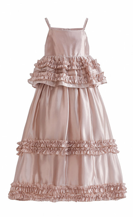 kids atelier tulleen Light Pink Calista Ruffle Skirt Set