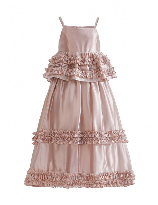 kids atelier tulleen Light Pink Calista Ruffle Skirt Set